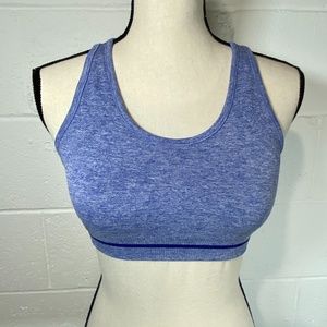 Athleta Blue Heather Fastest Track Sports Bra
